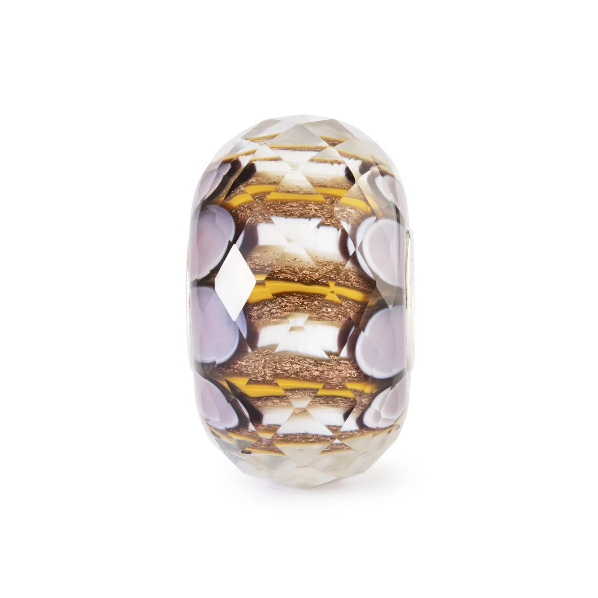 Trollbeads TGLBE-30188 Gouden boomgaard kraal van zilver paars roze bruin
