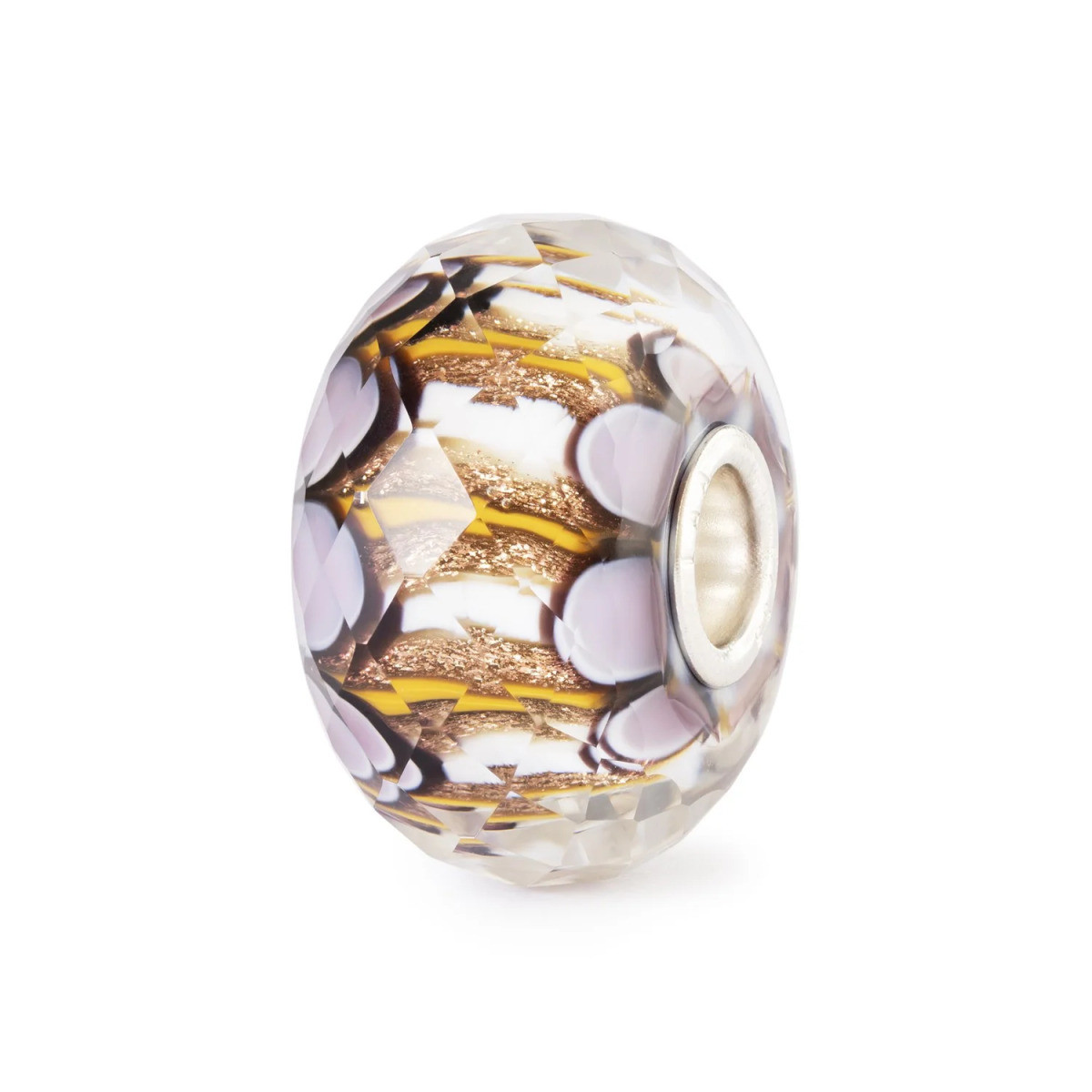 Trollbeads TGLBE-30188 Gouden boomgaard kraal van zilver paars roze bruin