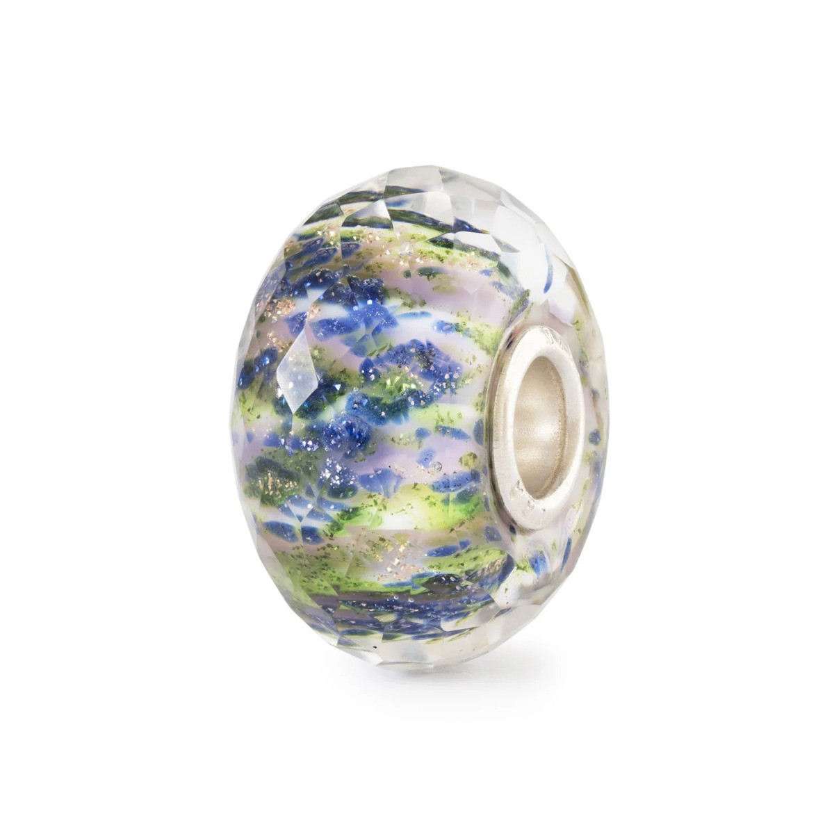 Trollbeads TGLBE-30189 zilveren blauw-groene kraal Fluisterende dauwdruppel