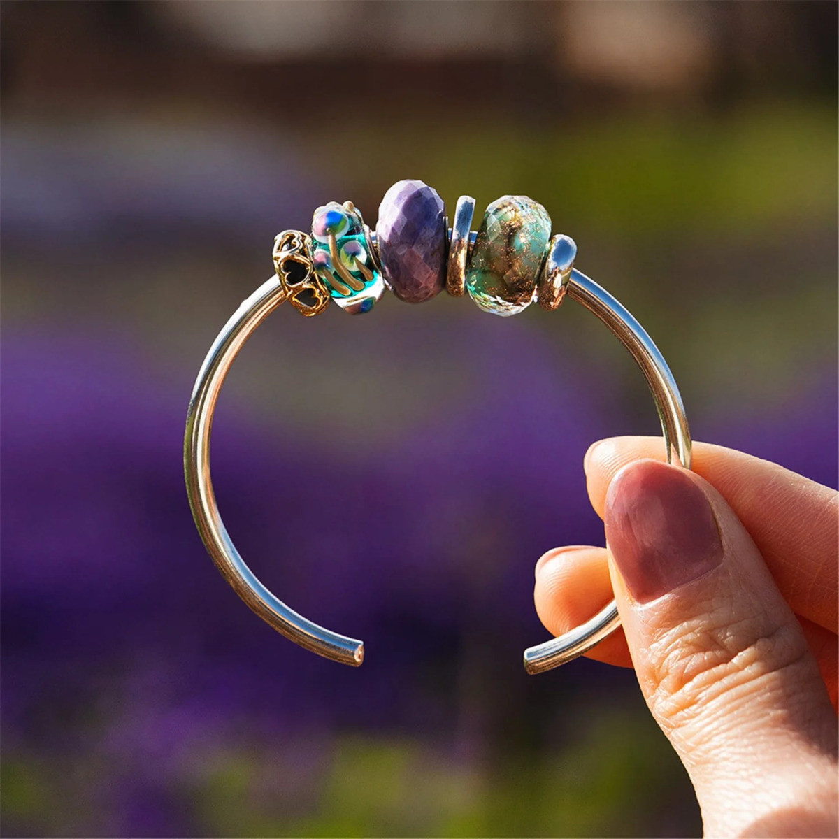 Trollbeads TGLBE-30191 Droomlicht kraal goudkleurig blauw