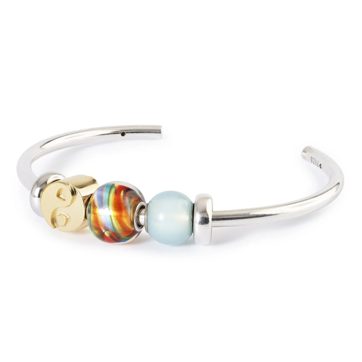 Trollbeads TGPBE-50001 Liefde in balans gold plated bedel met yin yang teken en hartjes