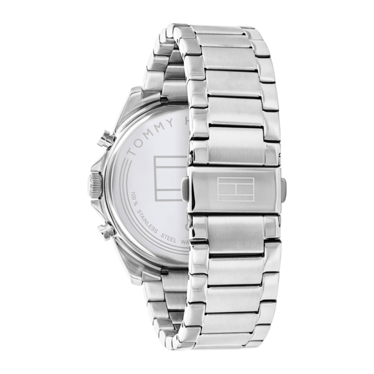 Tommy Hilfiger Baker TH1710448 Chronograaf herenhorloge met skeleton wijzerplaat - Zilverkleurig staal - Ø 44 mm
