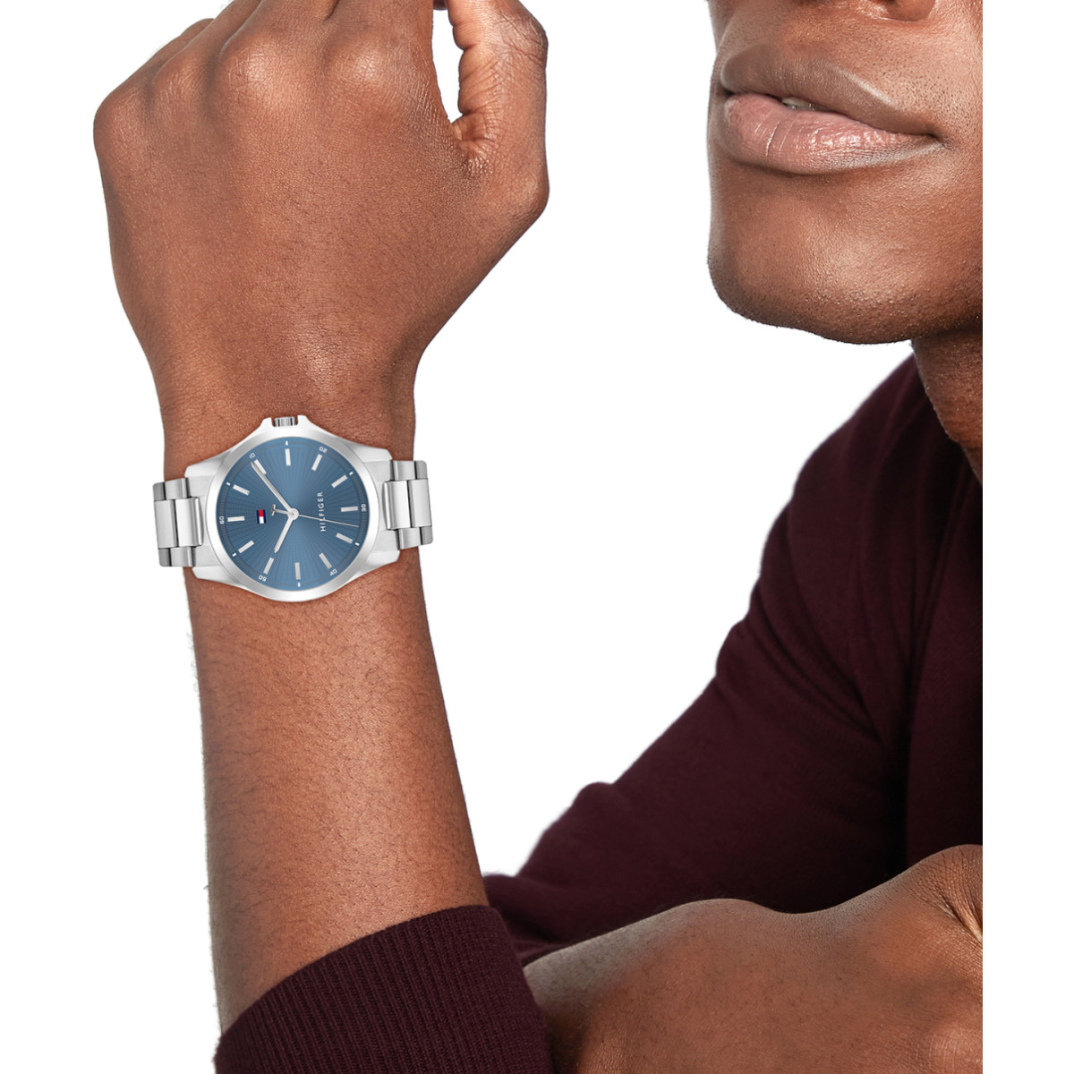 Tommy Hilfiger Bruce TH1710670 Herenhorloge staal met blauwe wijzerplaat - Ø 43 mm