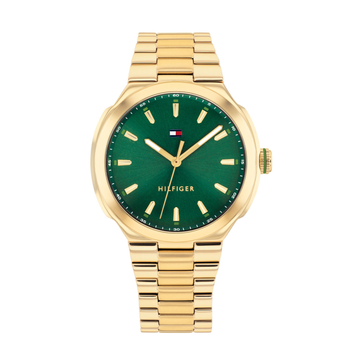 Tommy Hilfiger Georgia TH1782820 Goudkleurig dameshorloge met groene wijzerplaat - Ø 36 mm