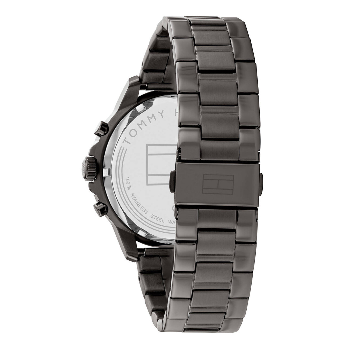 Tommy Hilfiger Henry TH1710479 Chronograaf herenhorloge met stalen band - Grijs skeletontwerp - Ø 44 mm