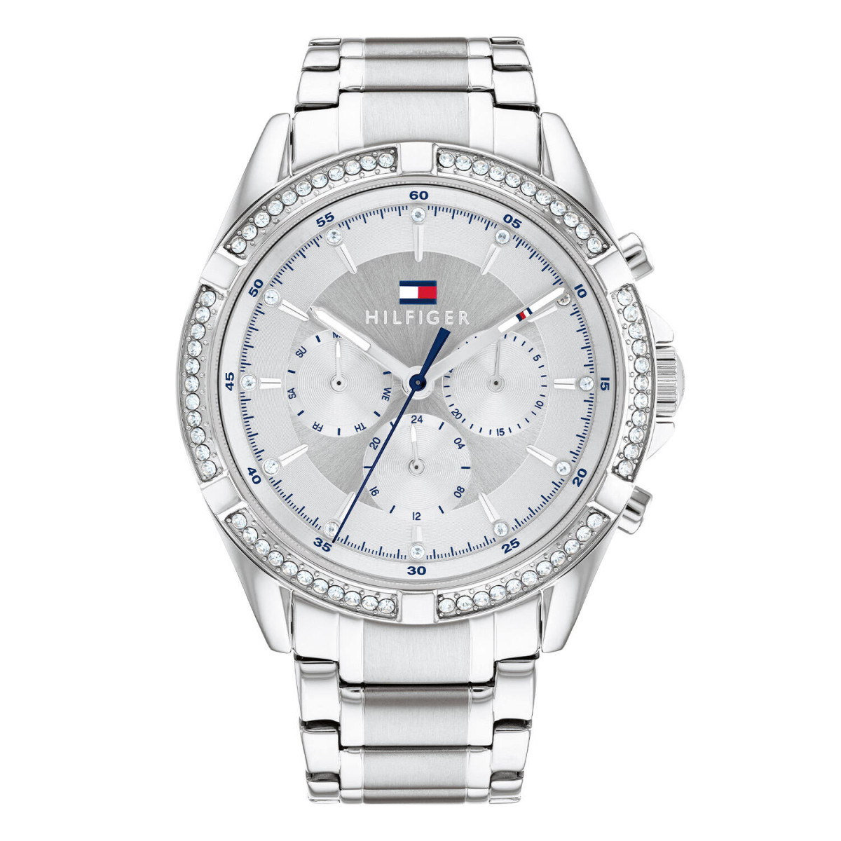 Tommy Hilfiger Kenzie TH1782557 Chronograaf dameshorloge van staal - Zilverkleurige wijzerplaat - Ø 40 mm
