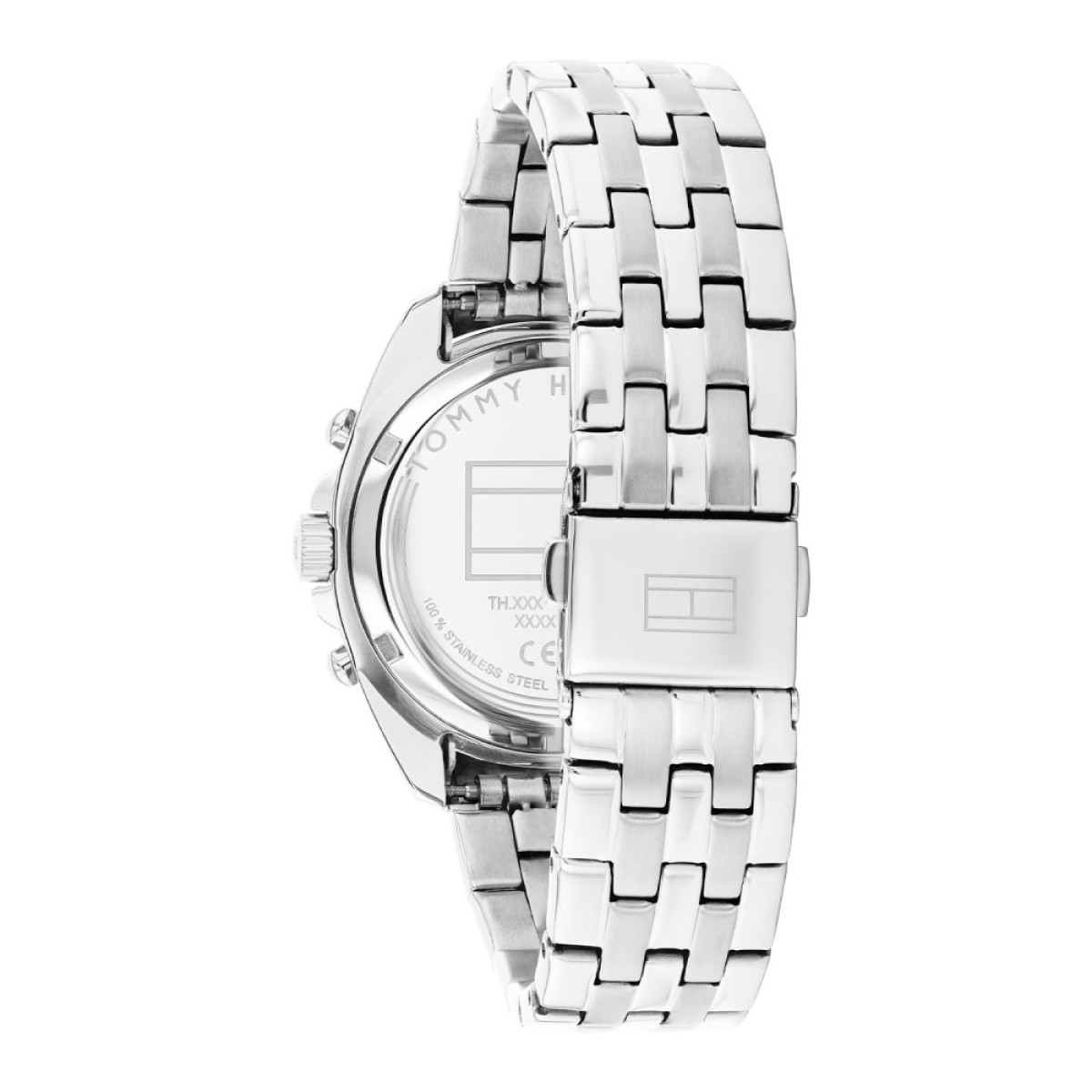 Tommy Hilfiger Mellie TH1782802 Zilverkleurig dameshorloge met rosé accenten en zirkonia - Ø 36 mm