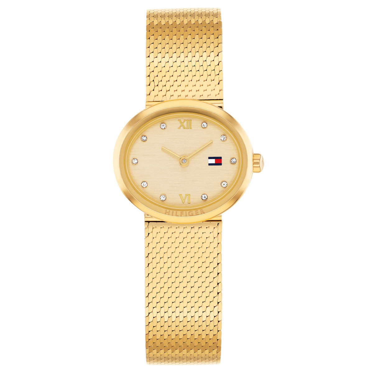 Tommy Hilfiger Moira TH1782847 dameshorloge met goudkleurige milanese band - Ø 25 mm