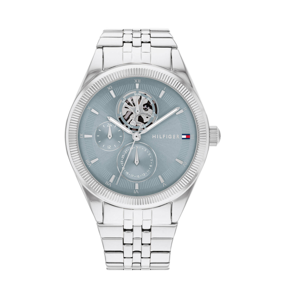Tommy Hilfiger Monica TH1782714 Dameshorloge met stalen band - Blauwe wijzerplaat - Ø 38 mm