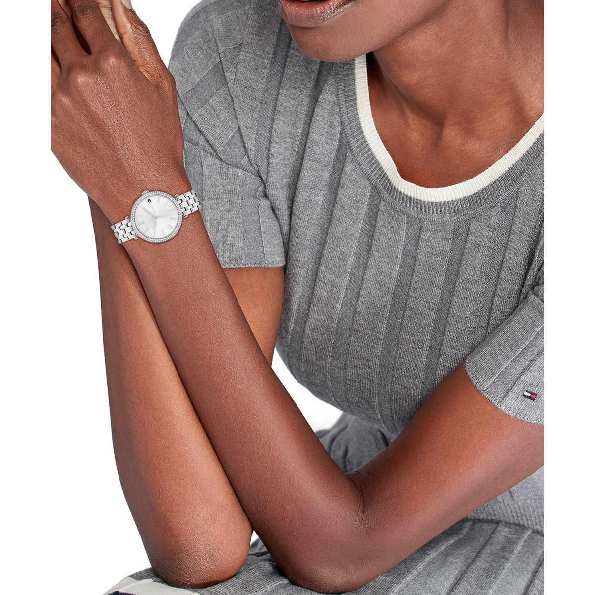 Tommy Hilfiger Natalie TH1782719 Dameshorloge - Zilverkleurig staal met ronde kast - Diameter 34 mm