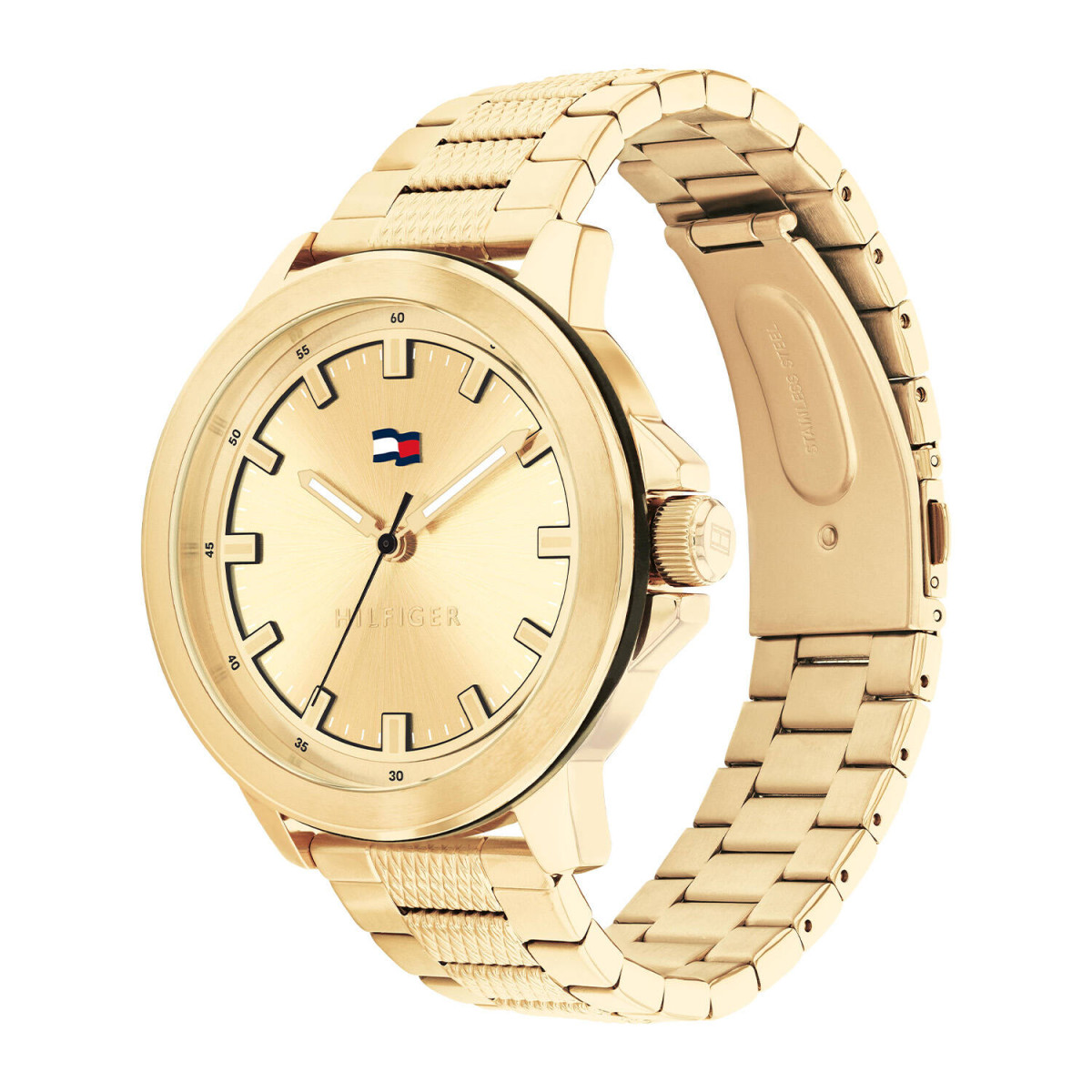 Tommy Hilfiger Nelson TH1792025 Goudkleurig stalen herenhorloge - Diameter 46 mm
