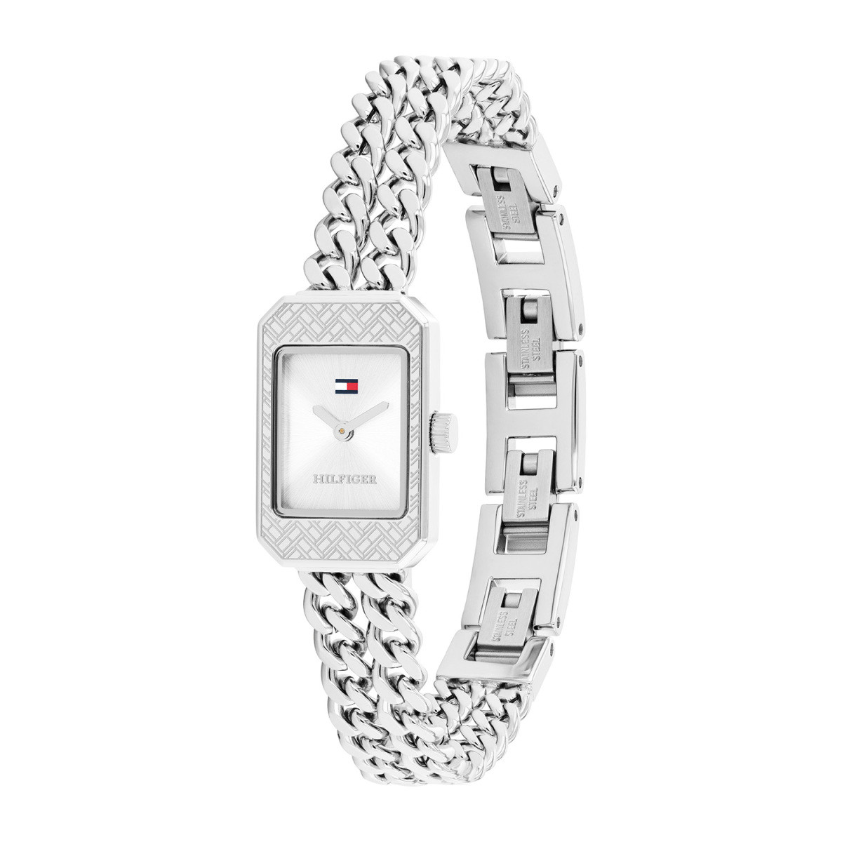 Tommy Hilfiger Sarah TH1782841 dameshorloge van staal met zilverkleurige wijzerplaat - 16x24.5 mm