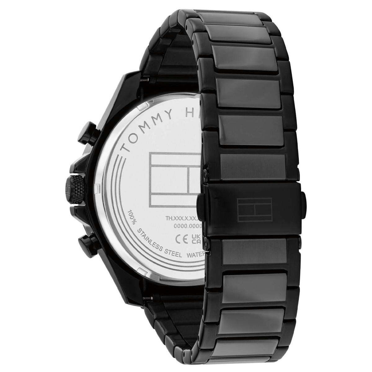 Tommy Hilfiger TH1792081 Clark Chronograaf herenhorloge van staal - Zwarte wijzerplaat - Ø 46 mm