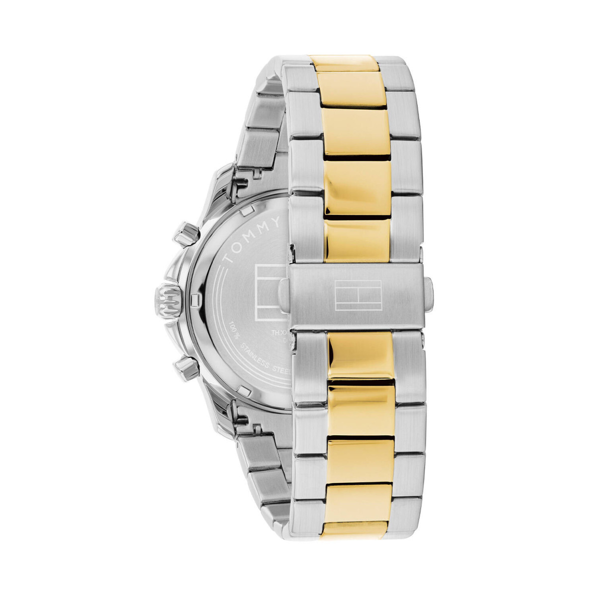 Tommy Hilfiger Wesley TH1710627 Chronograaf herenhorloge met stalen band - Zwarte wijzerplaat - Ø 42 mm