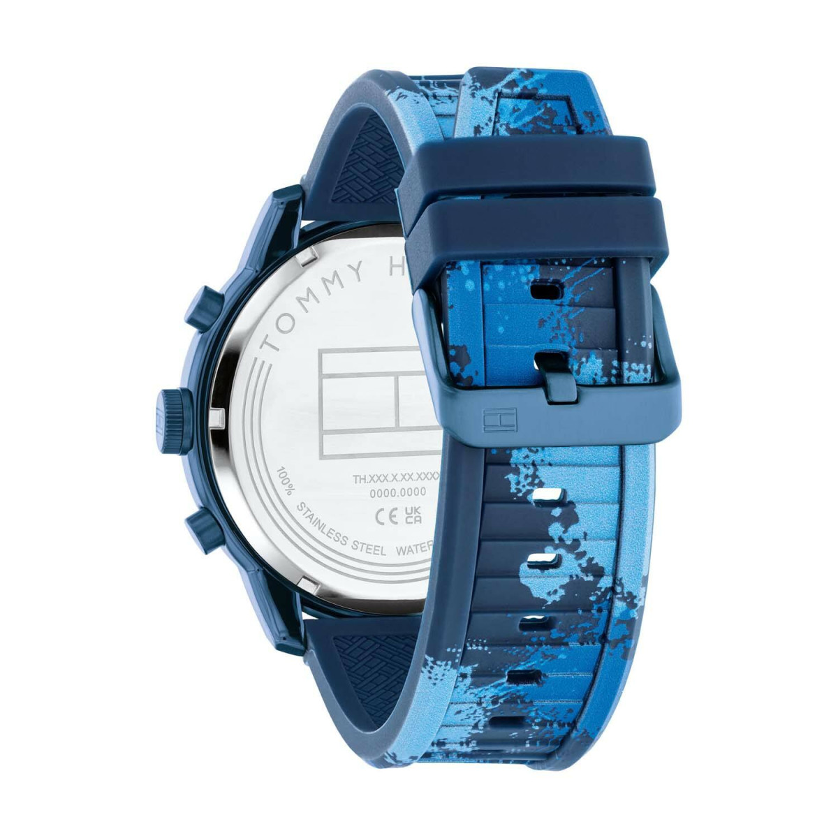 Tommy Hilfiger Wild TH1792073 Chronograaf herenhorloge met leren band - Blauwe wijzerplaat - Ø 50 mm
