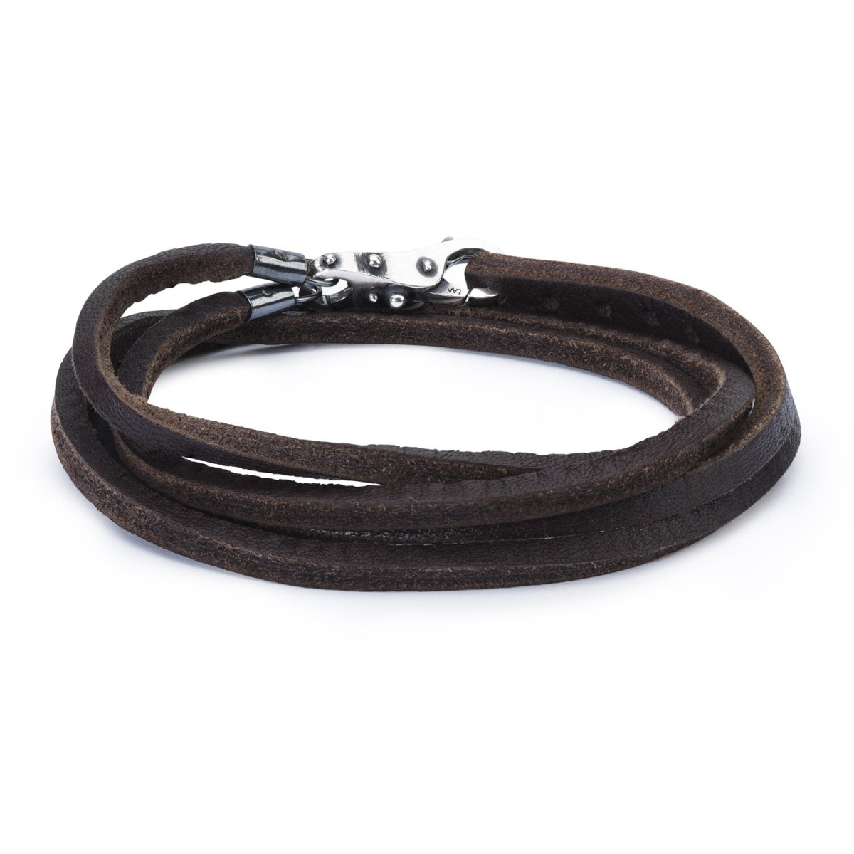 Trollbeads bruine leren armband zonder sluiting