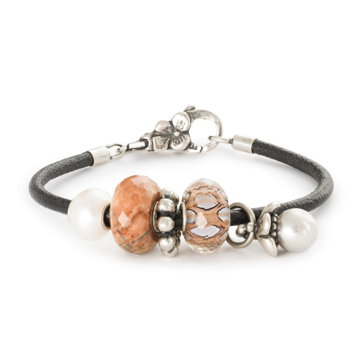 Trollbeads zwarte koordarmband zonder sluiting