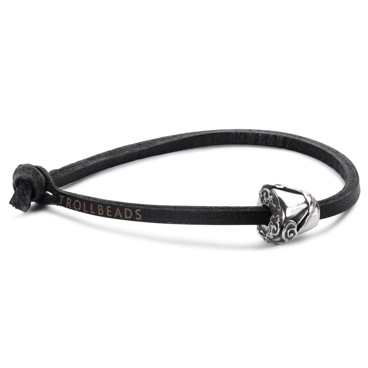 Trollbeads zwarte leren TLEBR-00056 armband - One size