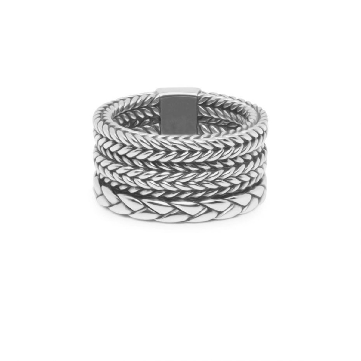 Buddha to Buddha 615 Triple Mini Ring Silver