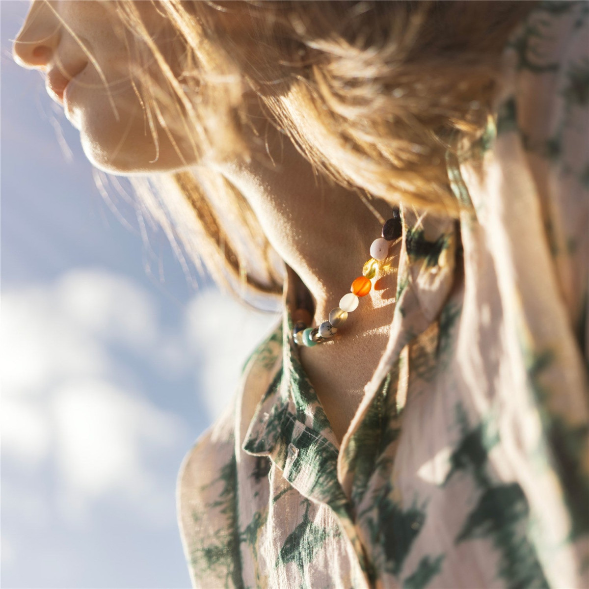 Trollbeads collier met kleurrijke edelstenen