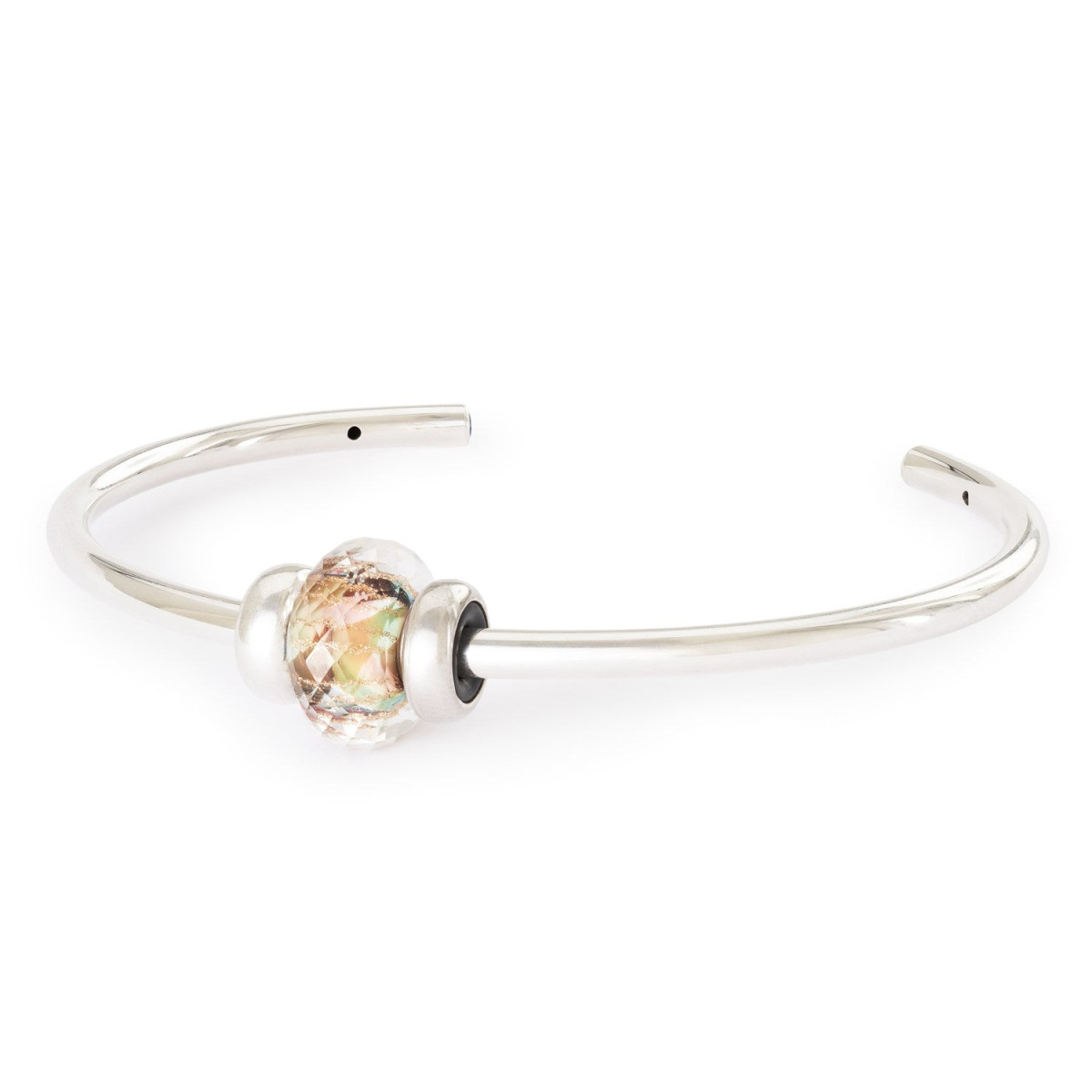 Trollbeads Droomvonk bangle met twee stoppers en multicolor kraal