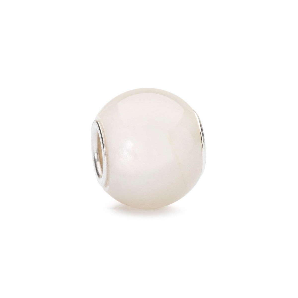 Trollbeads TSTBE-00017 ronde Witte maansteen bedel