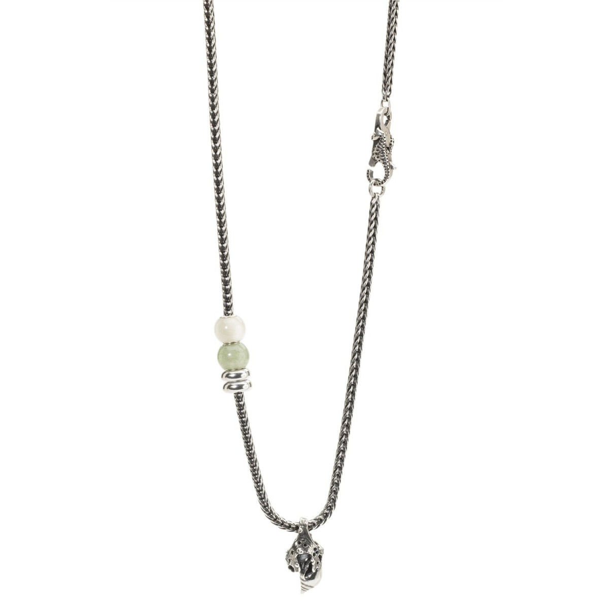 Trollbeads TSTBE-00017 ronde Witte maansteen bedel