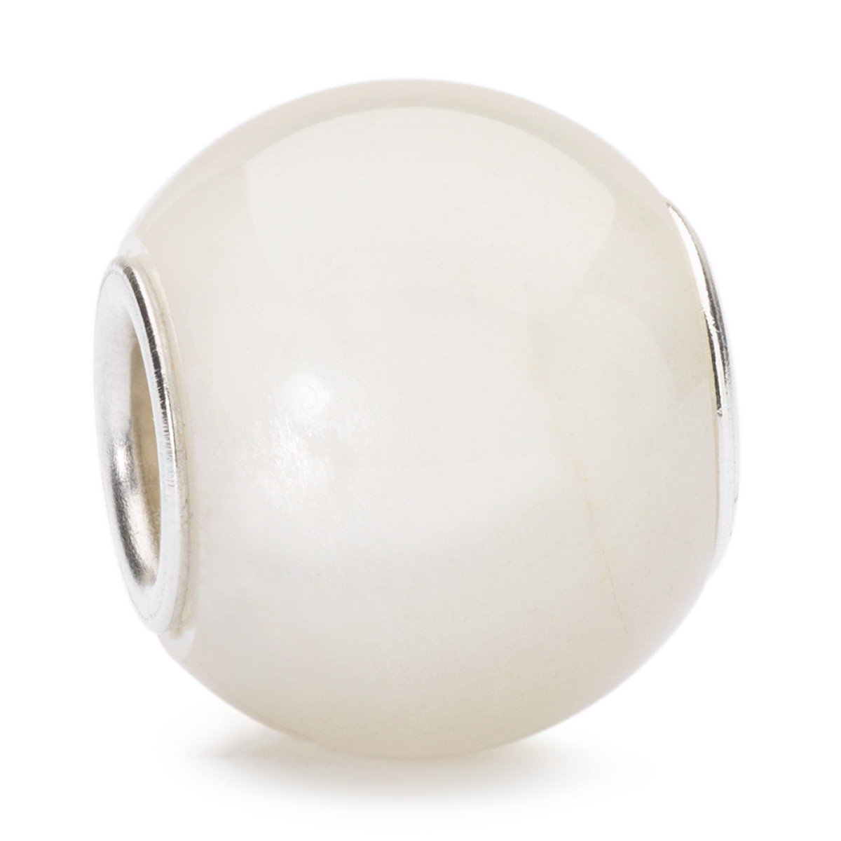 Trollbeads TSTBE-00017 ronde Witte maansteen bedel