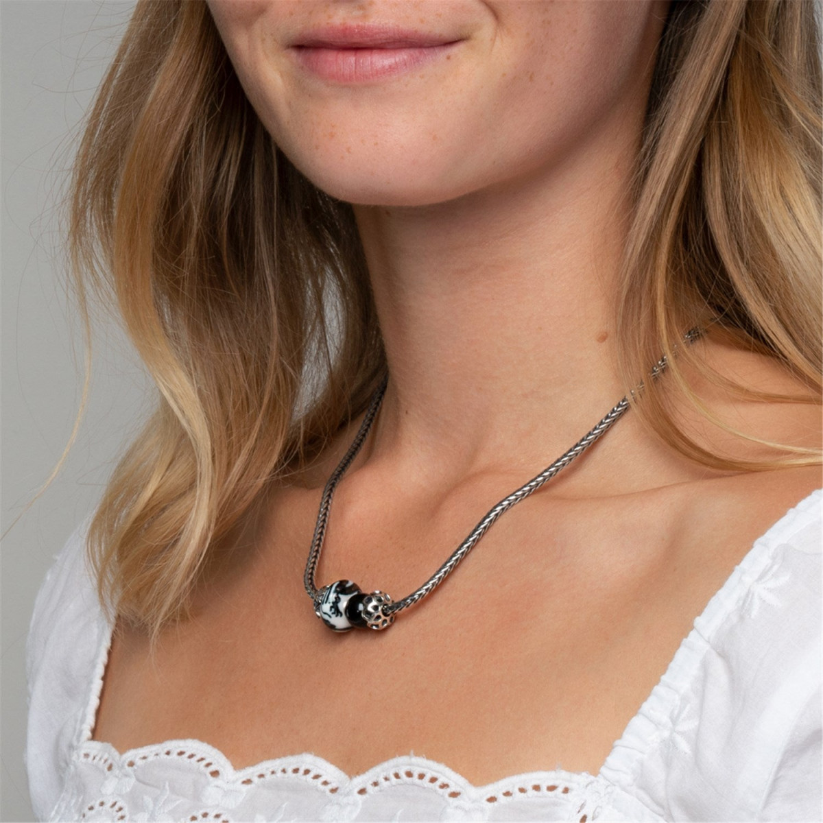 Trollbeads TSTBE-00024 Zwarte ronde onyx bedel