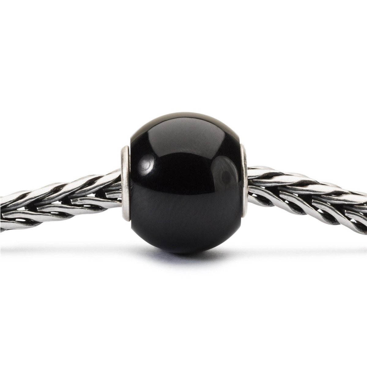 Trollbeads TSTBE-00024 Zwarte ronde onyx bedel