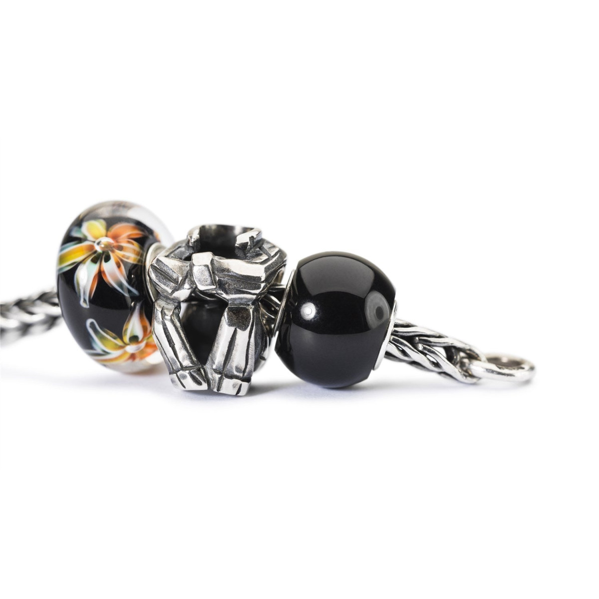 Trollbeads TSTBE-00024 Zwarte ronde onyx bedel