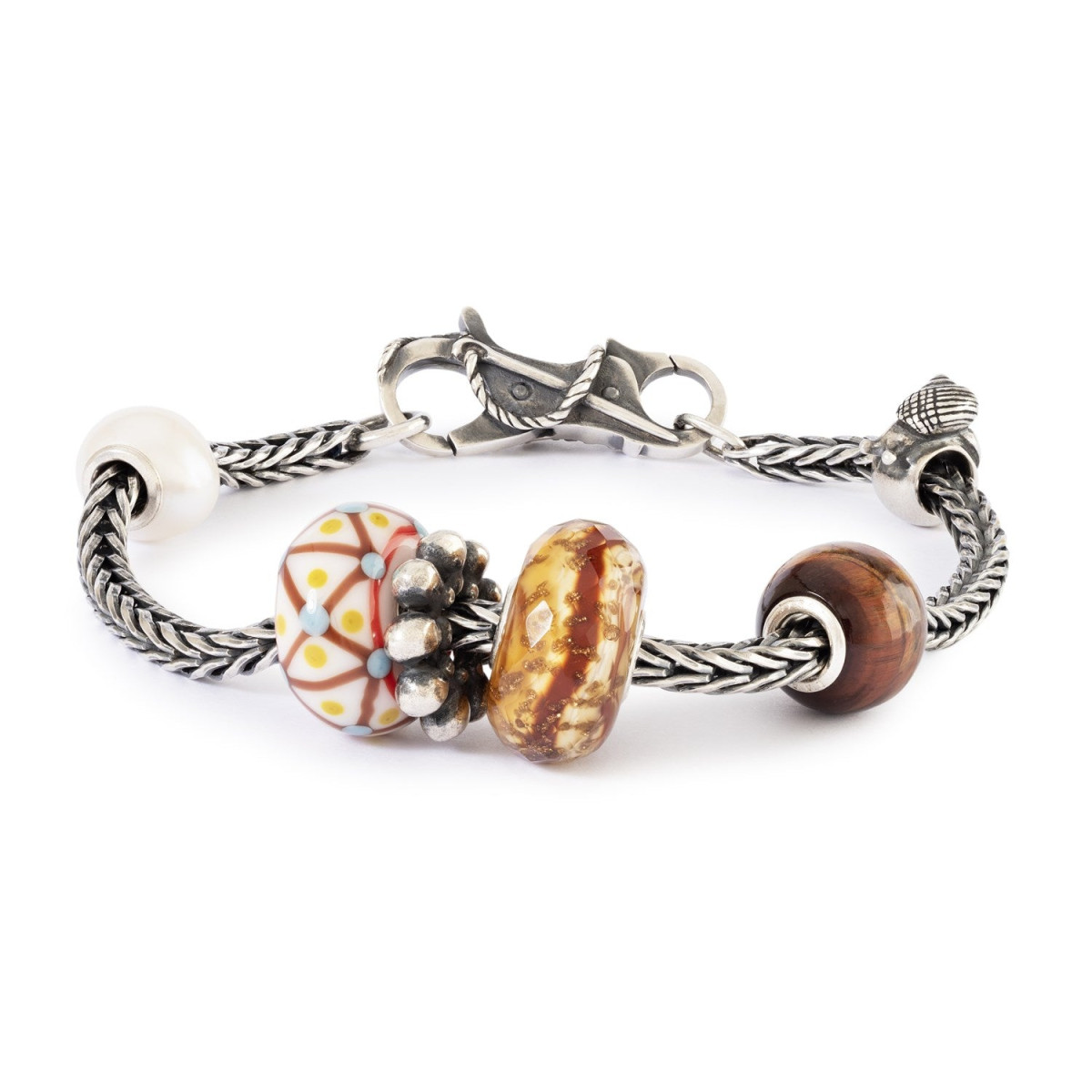 Trollbeads TSTBE-00044 kraal van Rode tijgeroog met ronde vorm