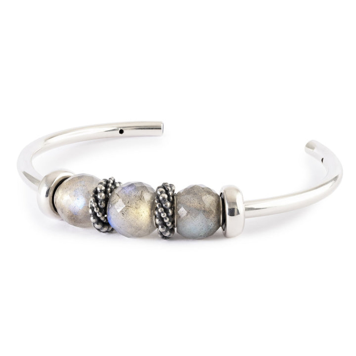 Trollbeads TSTBE-00050 Beige labradoriet kraal van zilver