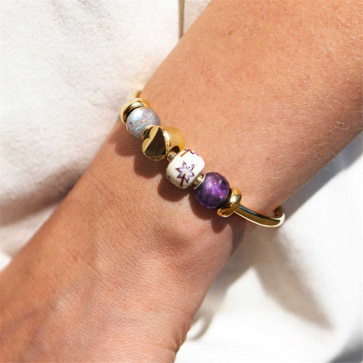 Trollbeads TSTBE-00051 Paars zilveren kraal met amethist
