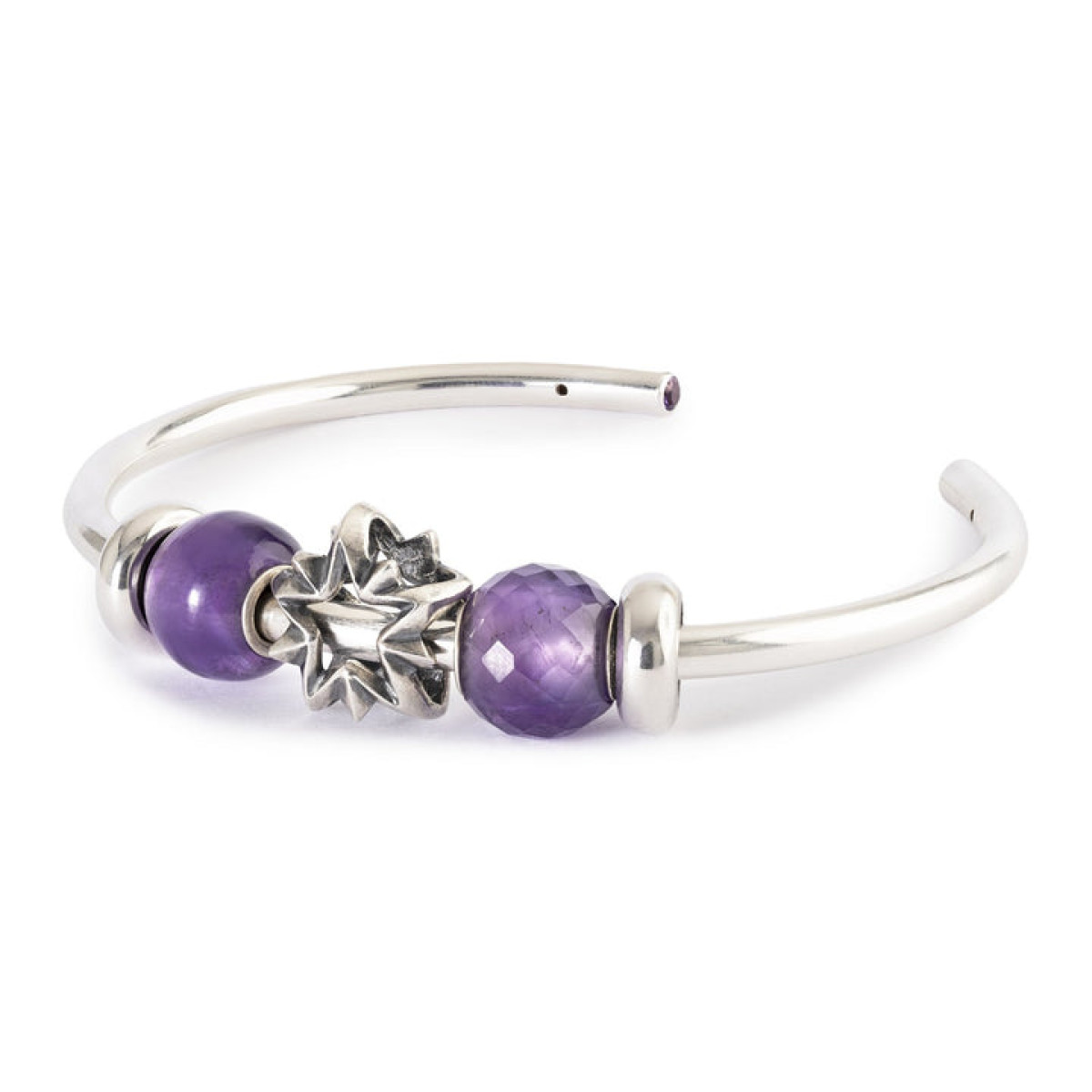 Trollbeads TSTBE-00051 Paars zilveren kraal met amethist