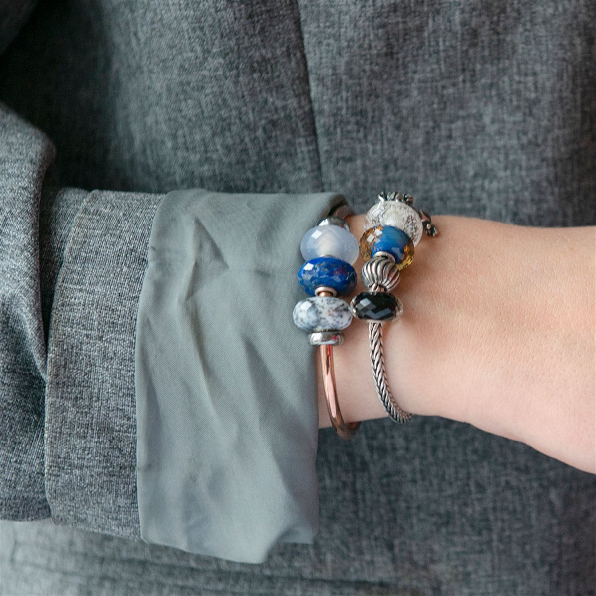Trollbeads TSTBE-20017 blauwe Lapis lazuli bedel