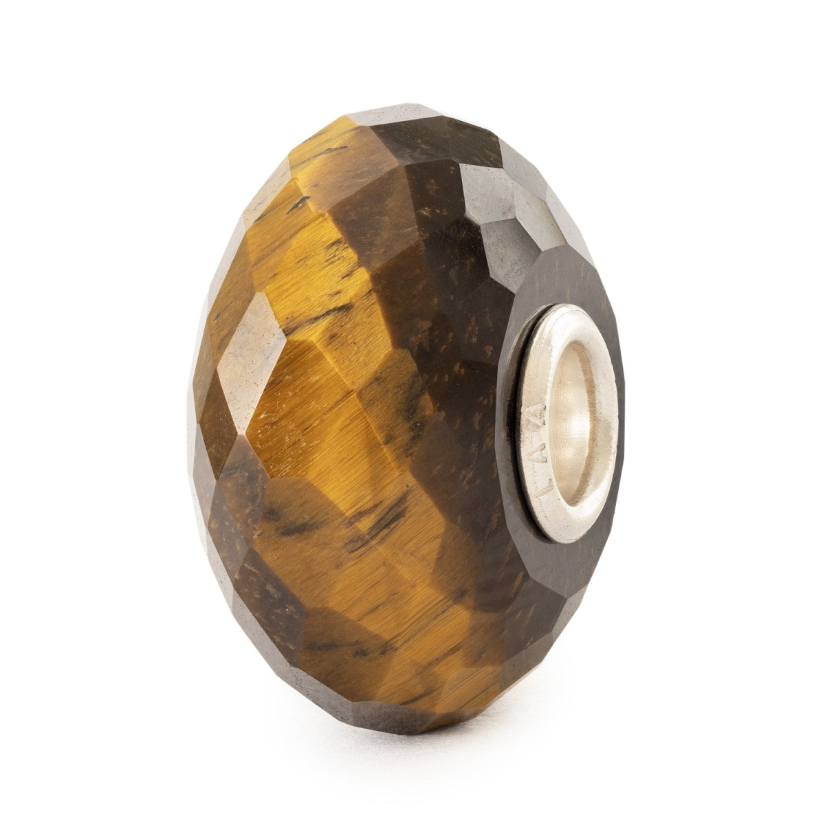Trollbeads TSTBE-20045 Gele tijgeroog kraal met bruine kleur