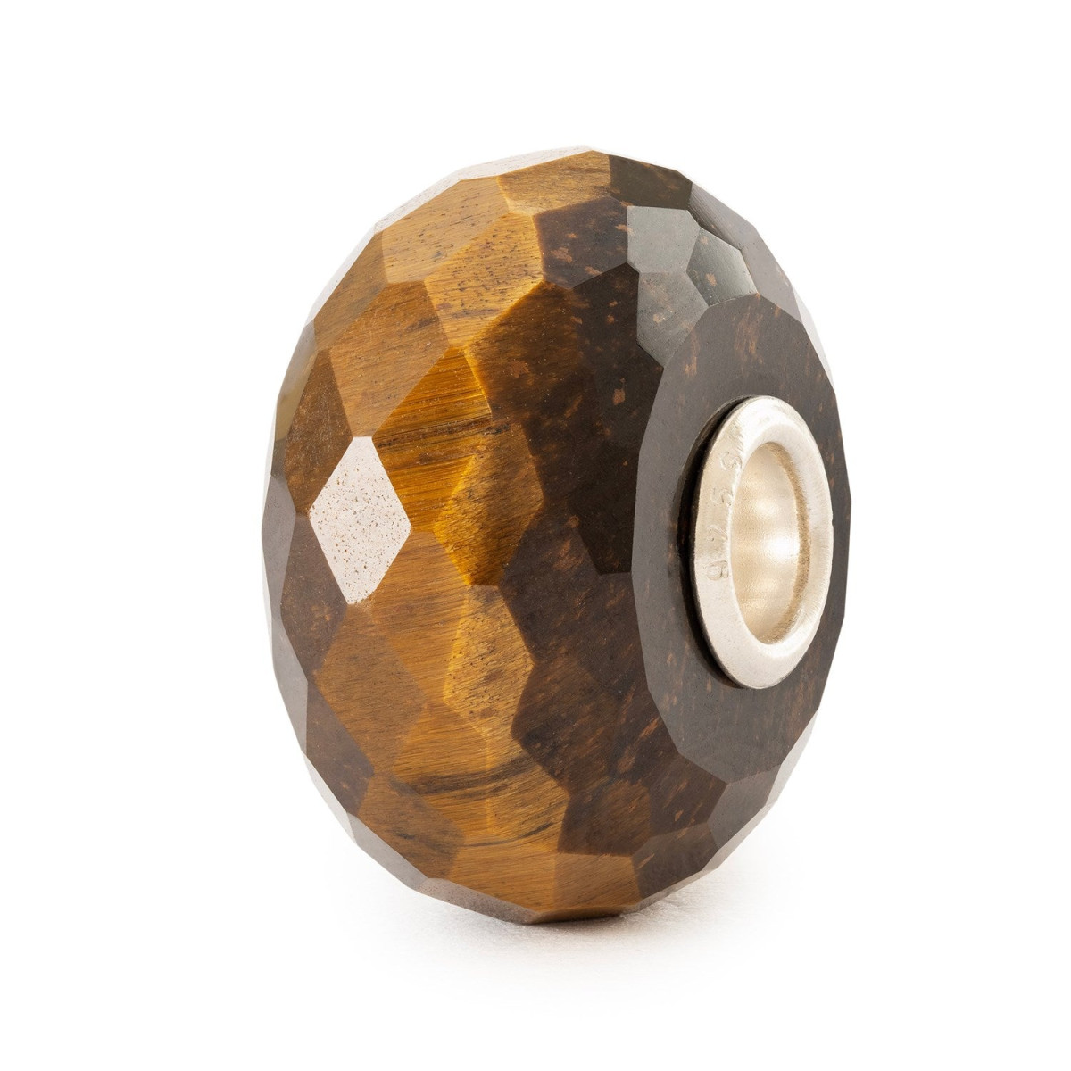 Trollbeads TSTBE-20045 Gele tijgeroog kraal met bruine kleur