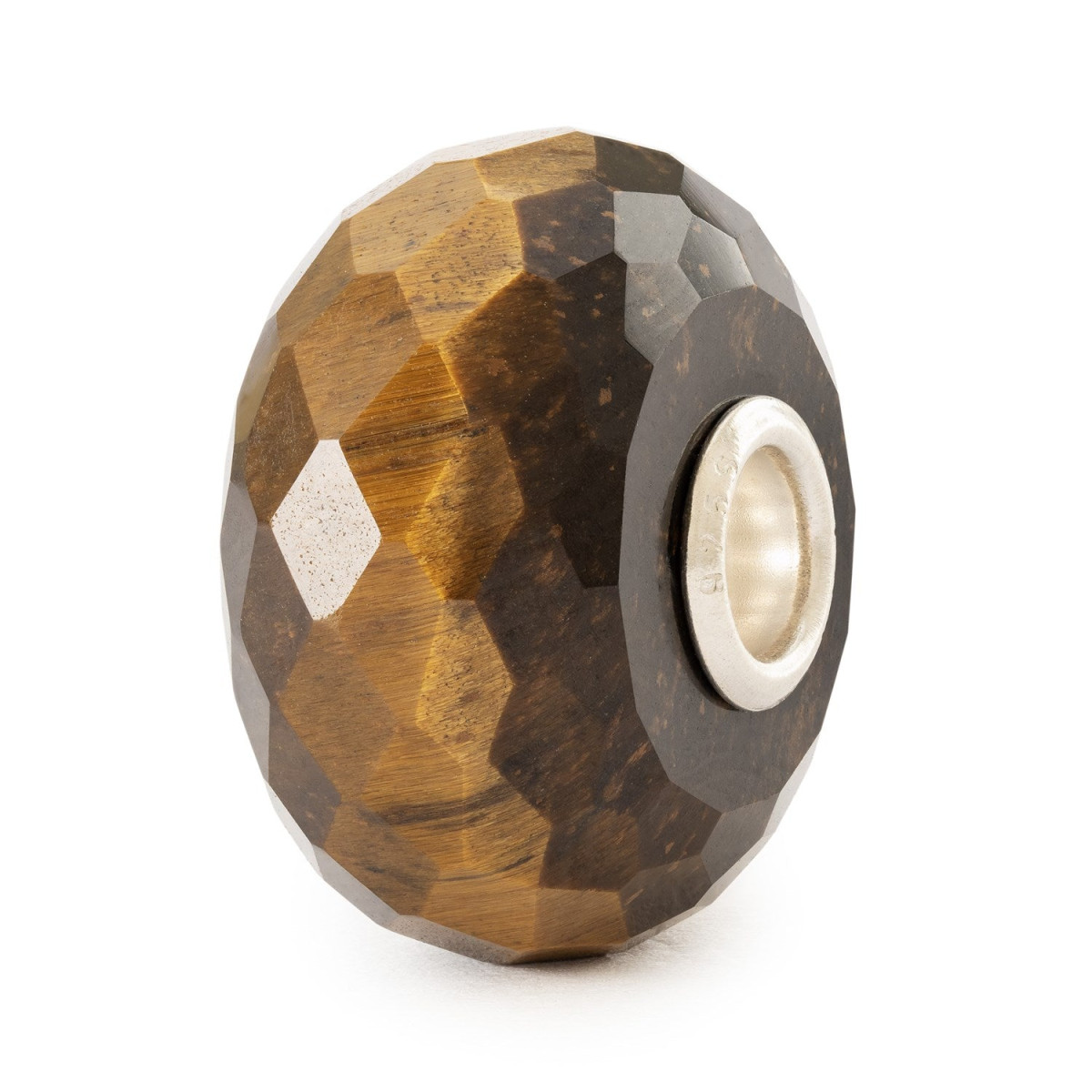 Trollbeads TSTBE-20045 Gele tijgeroog kraal met bruine kleur