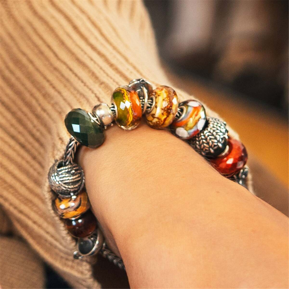 Trollbeads TSTBE-20046 kraal met Groene gefacetteerde chalcedoon