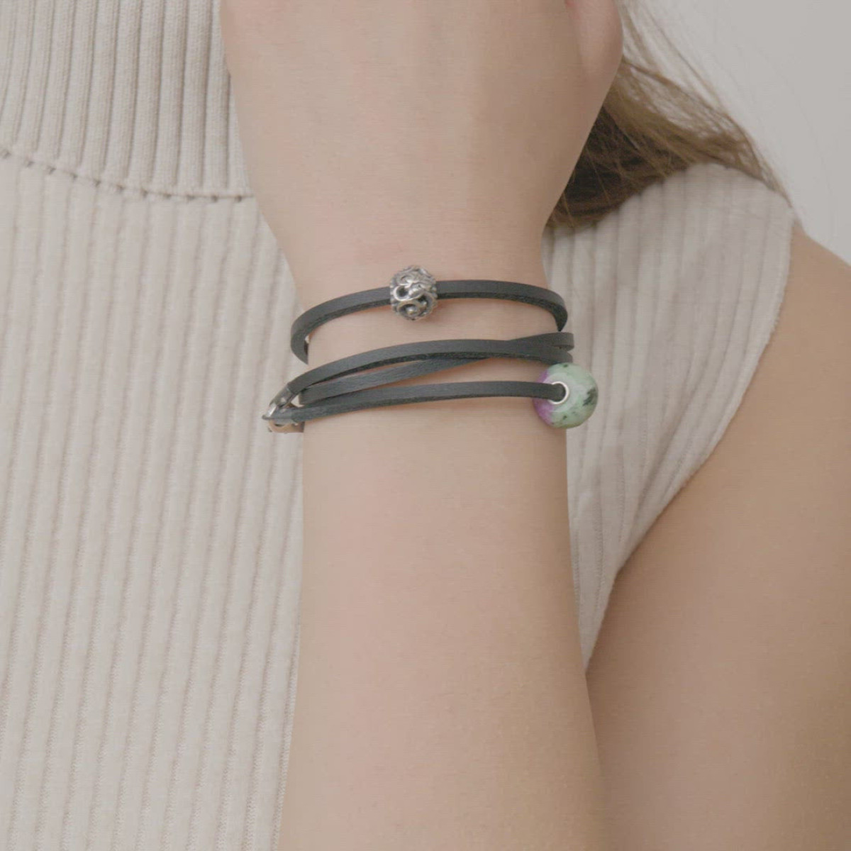 Trollbeads TSTBE-60003 Robijn en zoisiet bedel