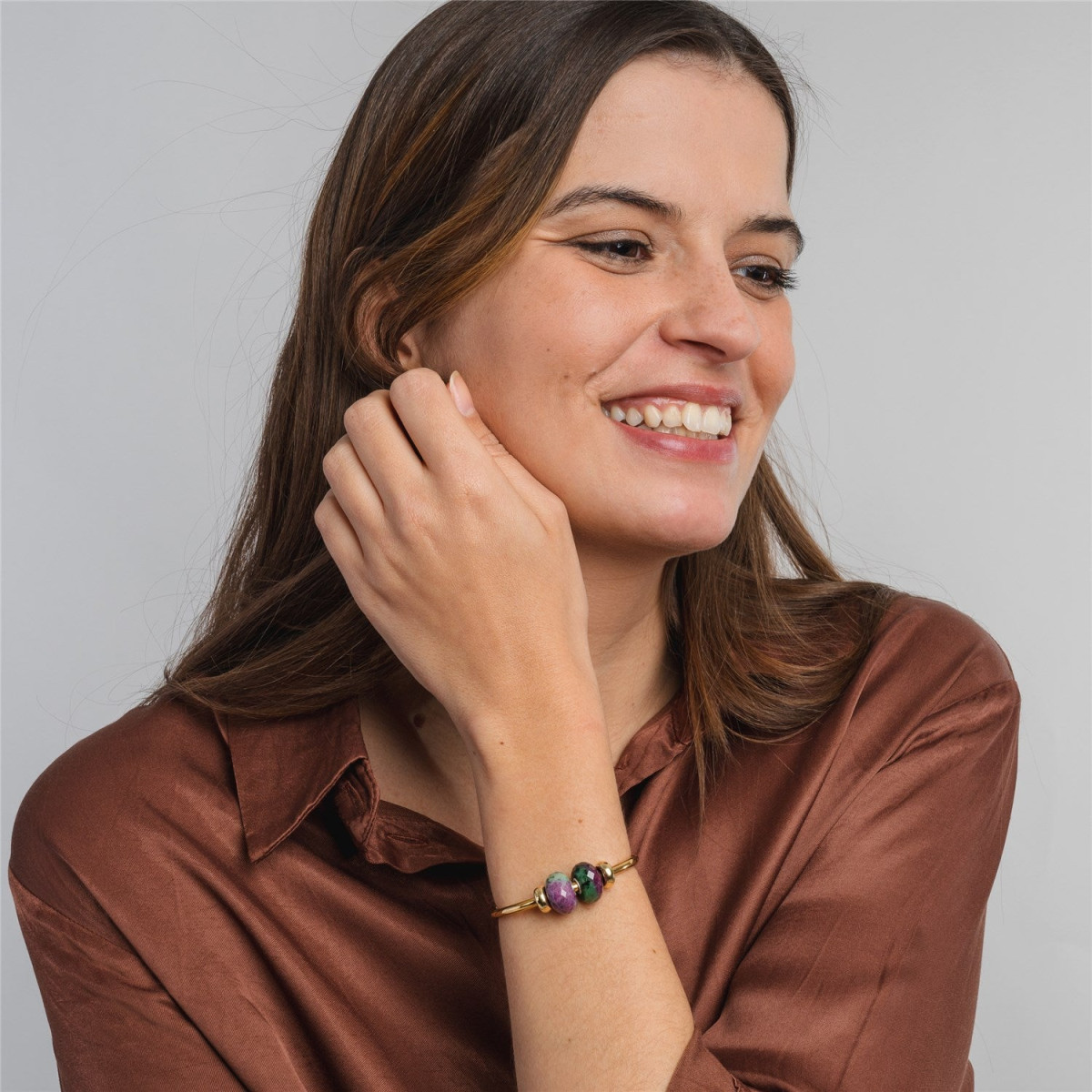 Trollbeads TSTBE-60003 Robijn en zoisiet bedel