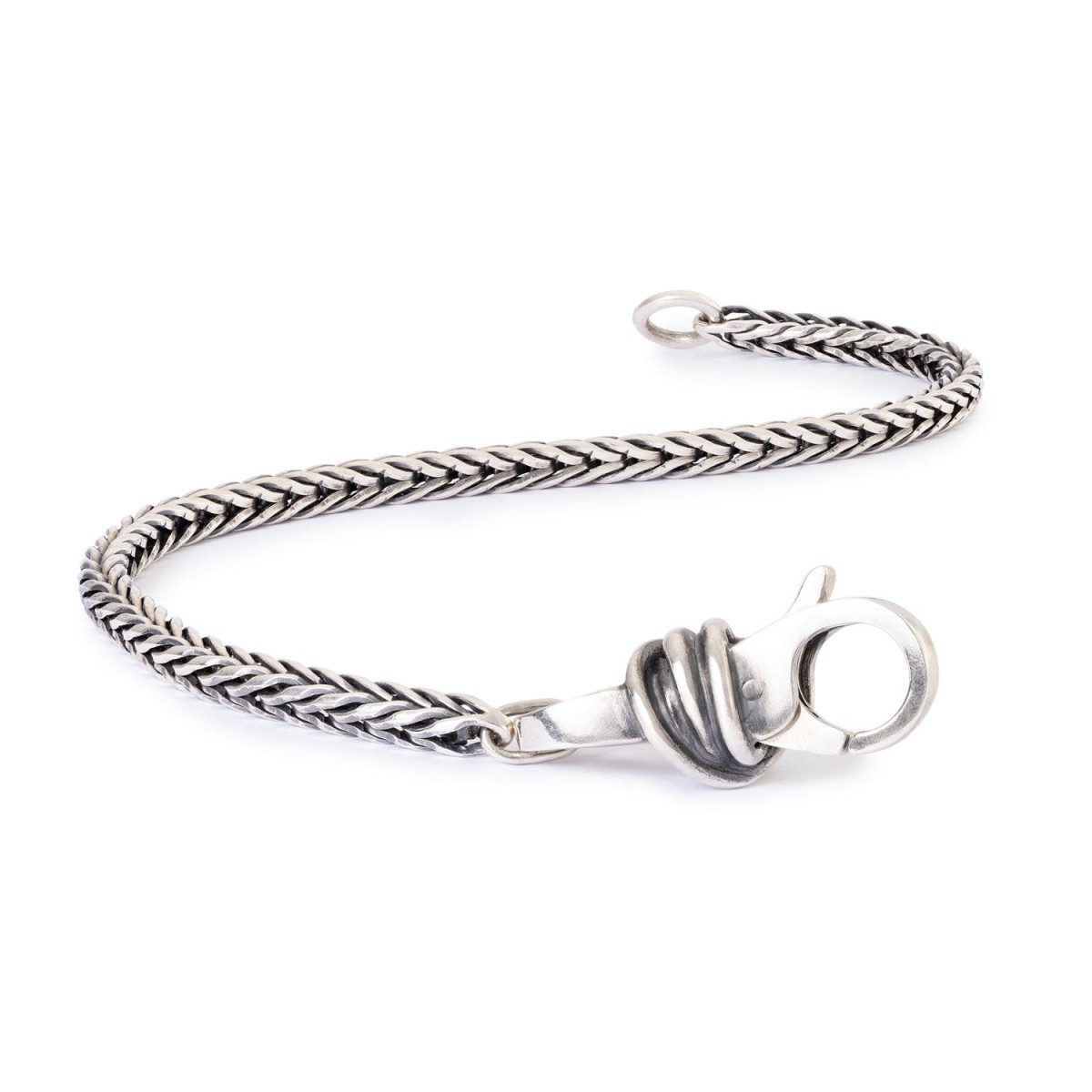 Trollbeads zilveren bedelarmband met knoop bedel en sluiting