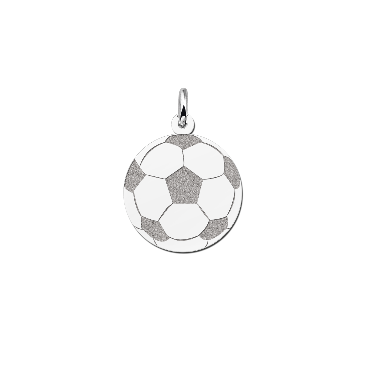 Zilveren voetbal hanger