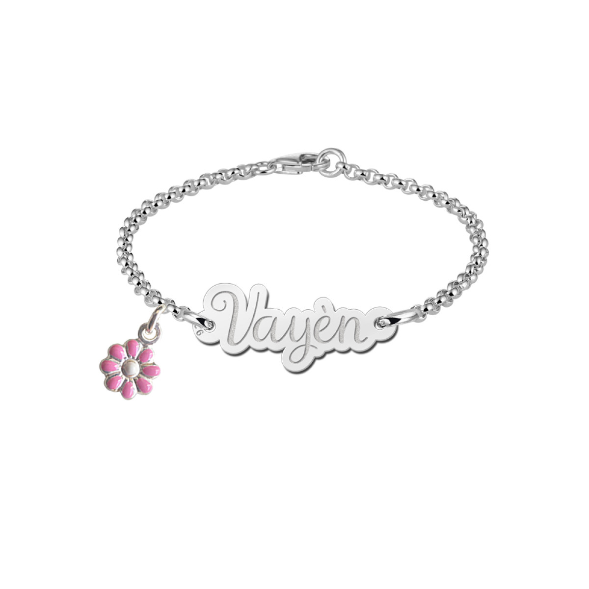Names4ever baby armband met naam en bedel zilver