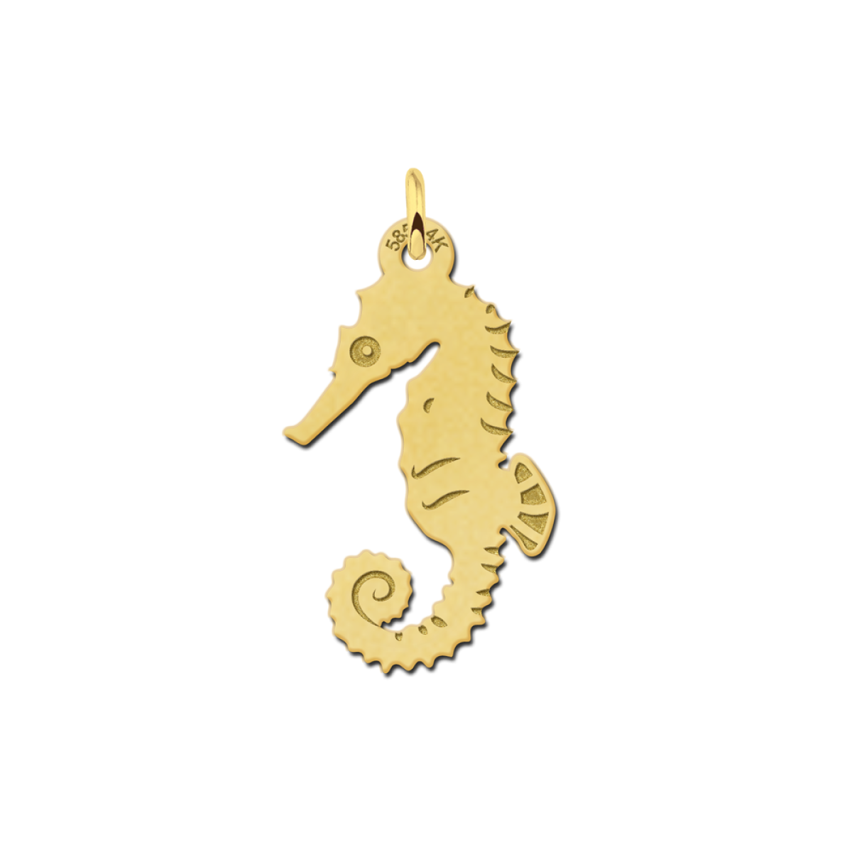 Zeepaard hanger van goud