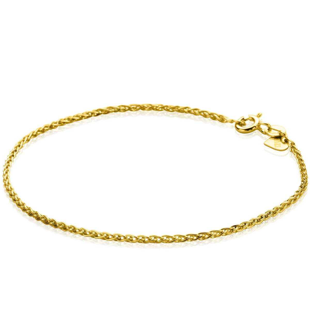 Zinzi Fatima's Favorieten ZGA307 14-karaat gouden armband met palmier schakels 1.5 mm breed - Lengte 18.5 cm