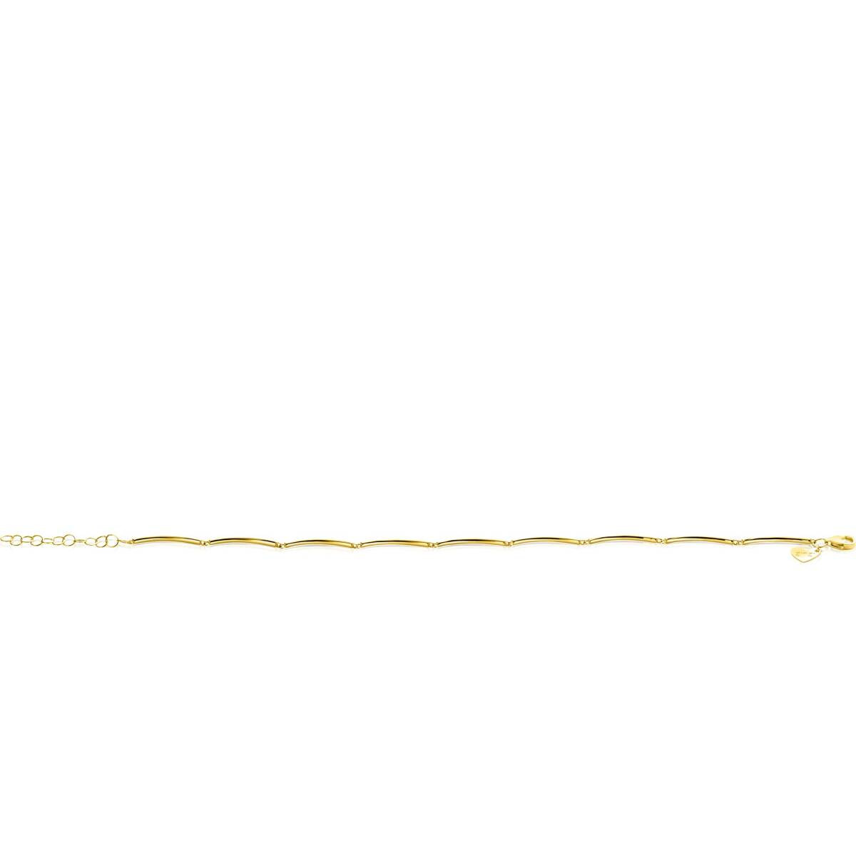 Zinzi Fatima's Favorieten ZGA461 gouden schakelarmband met staafjes 1.6 mm breed - Lengte 16.5-19 cm