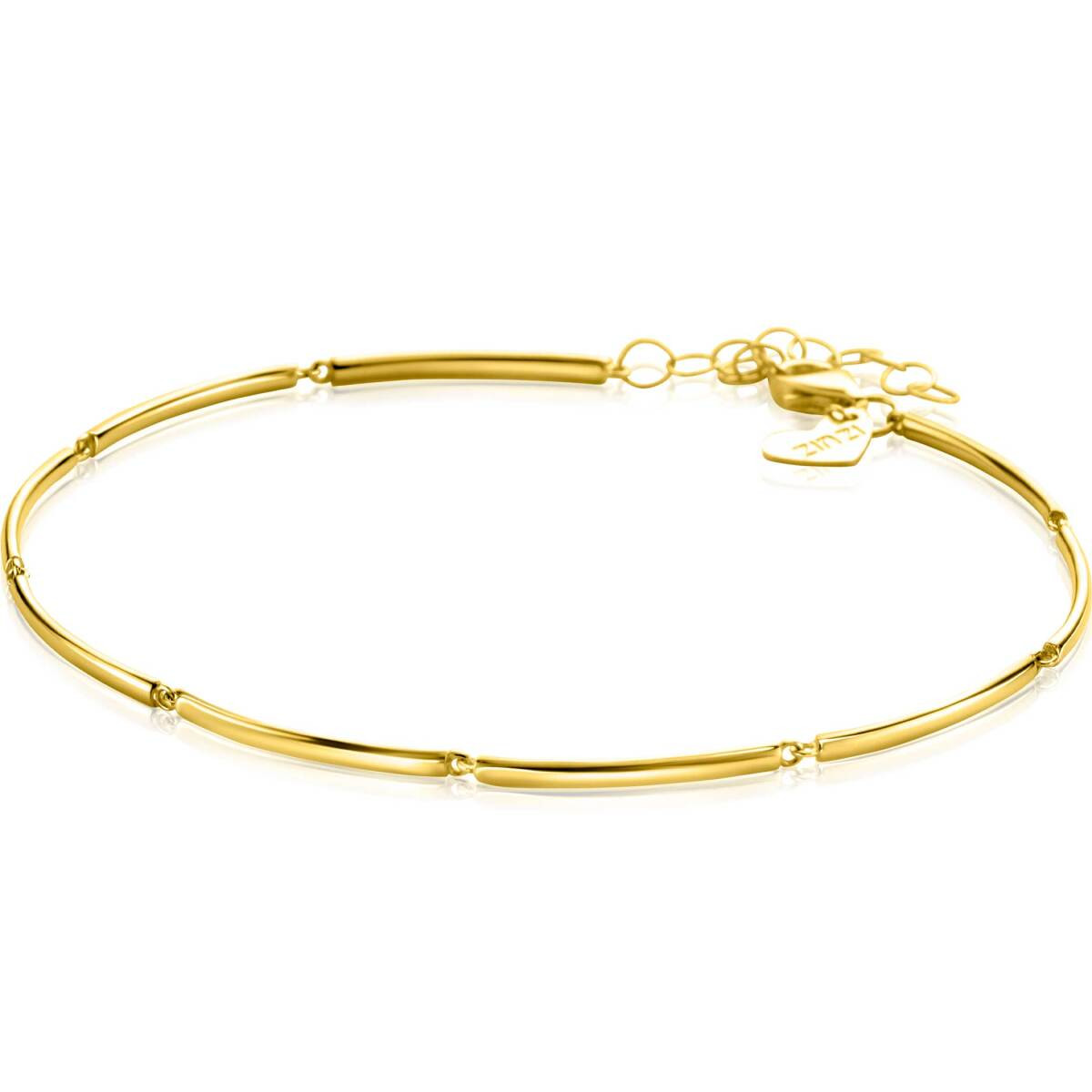 Zinzi Fatima's Favorieten ZGA461 gouden schakelarmband met staafjes 1.6 mm breed - Lengte 16.5-19 cm