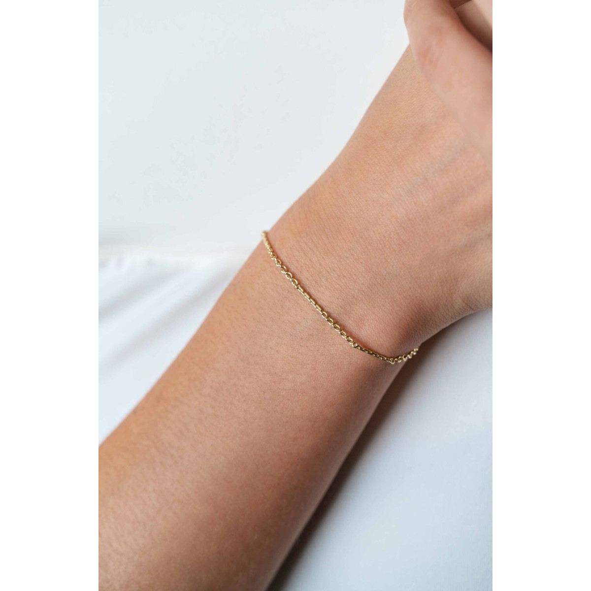 Zinzi Fatima's Favorieten ZGA500 gouden armband met diverse schakels 2 mm breed - Lengte 17-19 cm